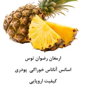 خرید اسانس آناناس اروپایی خوراکی پودری دلنسو، کاملاً حلال در آب، مناسب تولید پودر شربت، ژله، نوشیدنی‌های پودری، دسر، پاستیل و سایر محصولات صنایع غذایی